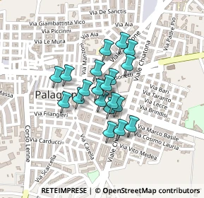 Mappa Via Felice Cavallotti, 74019 Palagiano TA, Italia (0.151)