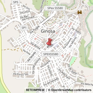 Mappa Via Camillo Benso di Cavour, 25, 74013 Ginosa TA, Italia, 74013 Ginosa, Taranto (Puglia)