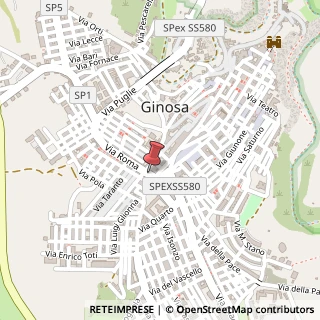 Mappa Via Molinelle, 16, 74013 Ginosa, Taranto (Puglia)