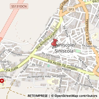Mappa Via Sassari, 70, 08029 Siniscola, Nuoro (Sardegna)
