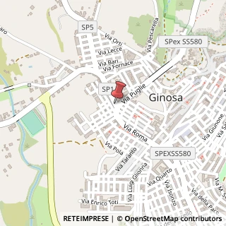 Mappa Via Lucania, 15, 74013 Ginosa, Taranto (Puglia)