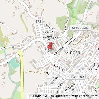 Mappa Via Basilicata, 33, 74013 Ginosa, Taranto (Puglia)