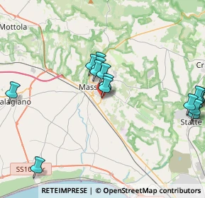 Mappa Via Sandro Pertini, 74016 Massafra TA, Italia (4.69667)