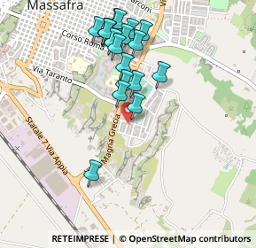 Mappa Via Sandro Pertini, 74016 Massafra TA, Italia (0.516)