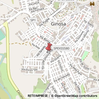 Mappa Via Luigi Glionna, 15, 74013 Ginosa, Taranto (Puglia)