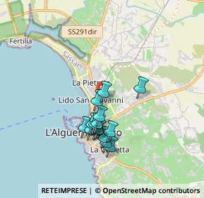 Mappa Via Galileo Galilei, 07041 Alghero SS, Italia (1.58333)