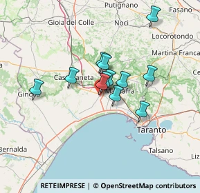 Mappa Via Vittorio Bachelet, 74019 Palagiano TA, Italia (10.3525)