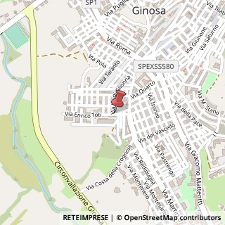 Mappa Via Enrico Toti, 22, 74013 Ginosa, Taranto (Puglia)