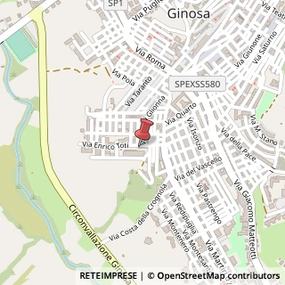 Mappa Via Enrico Toti, 48, 74013 Ginosa, Taranto (Puglia)