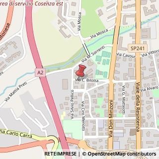 Mappa Via C. Bilotti, 43, 87036 Rende, Cosenza (Calabria)
