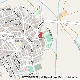 Mappa Via chiesa 21, 09010 Decimoputzu, Cagliari (Sardegna)