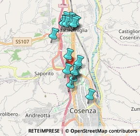 Mappa Via Morelli, 87036 Rende CS, Italia (1.691)