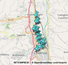 Mappa Via Morelli, 87036 Rende CS, Italia (1.34158)