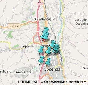 Mappa Via Morelli, 87036 Rende CS, Italia (1.24214)