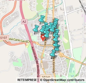 Mappa Via Morelli, 87036 Rende CS, Italia (0.301)