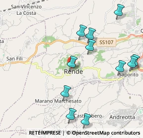 Mappa Via Raffaele de Bartolo, 87036 Rende CS, Italia (2.53364)