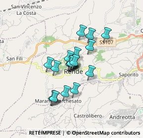 Mappa Via Raffaele de Bartolo, 87036 Rende CS, Italia (1.221)