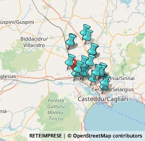 Mappa Località Zippeddu, 09010 Decimoputzu CA, Italia (9.943)