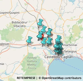 Mappa Località Zippeddu, 09010 Decimoputzu CA, Italia (11.013)