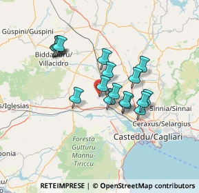 Mappa Via S'Acqua Cotta, 09010 Decimoputzu CA, Italia (12.25588)