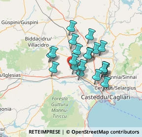 Mappa Via S'Acqua Cotta, 09010 Decimoputzu CA, Italia (10.595)