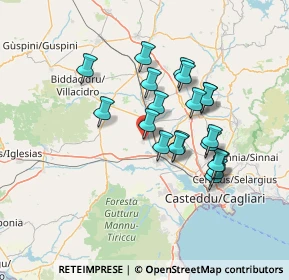 Mappa Via S'Acqua Cotta, 09010 Decimoputzu CA, Italia (13.074)