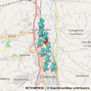 Mappa Viale Francesco e Carolina Principe, 87036 Quattromiglia CS, Italia (1.43)