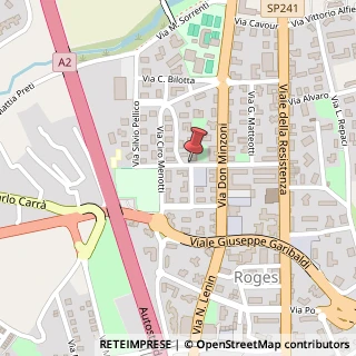 Mappa Via Fratelli Bandiera, 87036 Quattromiglia CS, Italia, 87036 Rende, Cosenza (Calabria)