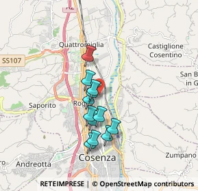 Mappa Via Santa Chiara, 87036 Rende CS, Italia (1.46833)