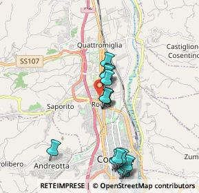 Mappa Via Fratelli Bandiera, 87036 Quattromiglia CS, Italia (2.10824)