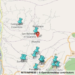 Mappa Via Pozzillo, 87047 San Pietro In Guarano CS, Italia (3.24231)