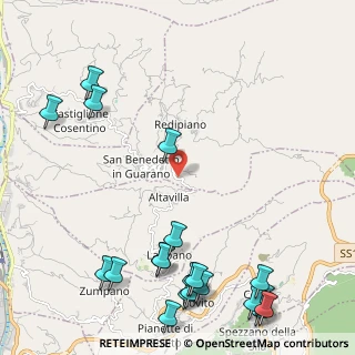 Mappa Via Pozzillo, 87047 San Pietro In Guarano CS, Italia (3.3835)