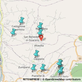 Mappa Via Pozzillo, 87047 San Pietro In Guarano CS, Italia (3.08)