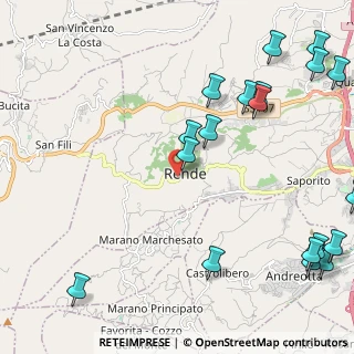 Mappa Via Andrea Costa, 87036 Rende CS, Italia (3.425)