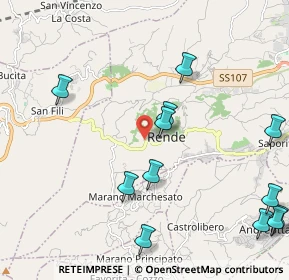 Mappa Contrada Felpiano, 87036 Rende CS, Italia (2.87417)