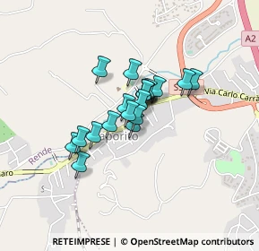 Mappa Via G. De Chirico VII Traversa Saporito di Rende, 87036 Quattromiglia CS, Italia (0.279)