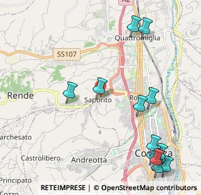 Mappa Via G. De Chirico VII Traversa Saporito di Rende, 87036 Quattromiglia CS, Italia (2.85083)