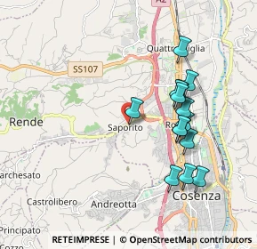 Mappa Via G. De Chirico VII Traversa Saporito di Rende, 87036 Quattromiglia CS, Italia (1.95071)