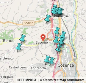 Mappa Via G. De Chirico VII Traversa Saporito di Rende, 87036 Quattromiglia CS, Italia (2.2175)