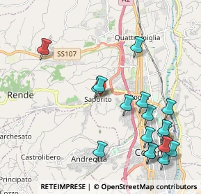 Mappa Via G. De Chirico VII Traversa Saporito di Rende, 87036 Quattromiglia CS, Italia (2.63471)