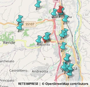 Mappa Via G. De Chirico VII Traversa Saporito di Rende, 87036 Quattromiglia CS, Italia (2.4305)