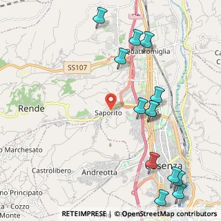 Mappa Via Giorgio de Chirico, 87036 Quattromiglia CS, Italia (2.97923)