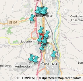 Mappa Via Allende Salvator, 87036 Rende CS, Italia (1.736)