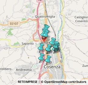 Mappa Via Allende Salvator, 87036 Rende CS, Italia (1.16429)