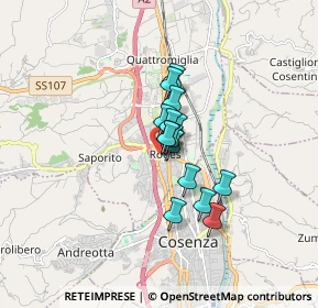 Mappa Via Allende Salvator, 87036 Rende CS, Italia (1.06533)