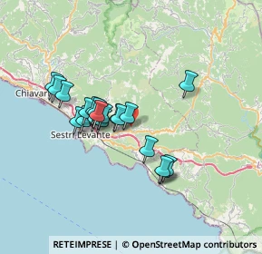 Mappa Via Farina, 16030 Casarza ligure GE, Italia (5.792)