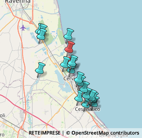 Mappa Viale Due Giugno, 48015 Cervia RA, Italia (6.51)