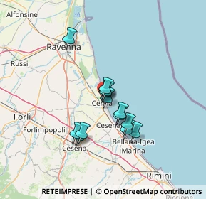 Mappa Viale Gaetano Donizetti, 48015 Cervia RA, Italia (10.30769)