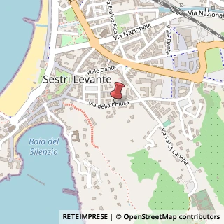 Mappa Via della Chiusa, 56, 16039 Borzonasca, Genova (Liguria)