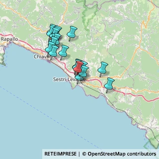 Mappa Via Sara, 16039 Sestri Levante GE, Italia (6.3195)
